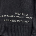 Alexander McQueen Men's Grafitti Logo Crew Neck Jumper in Charcoal/Steel