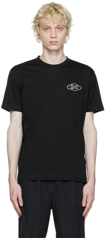 Photo: Sunspel SSENSE Exclusive Black Embroidered T-Shirt