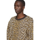 Wacko Maria Brown and Beige Leopard Jacquard Sweater