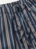 Hanro - Night & Day Striped Cotton Pyjama Trousers - Blue