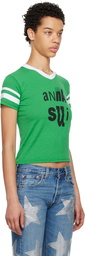 Anna Sui Green Football T-Shirt