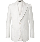 TOM FORD - White Shelton Slim-Fit Cotton and Linen-Blend Suit Jacket - White