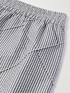 Bottega Veneta - Straight-Leg Mid-Length Striped Seersucker Swim Shorts - Neutrals