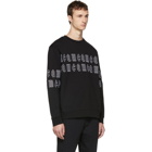 McQ Alexander McQueen Black Gothic Repeat Logo Clean Sweatshirt
