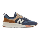 New Balance Blue and Brown 977H Sneakers