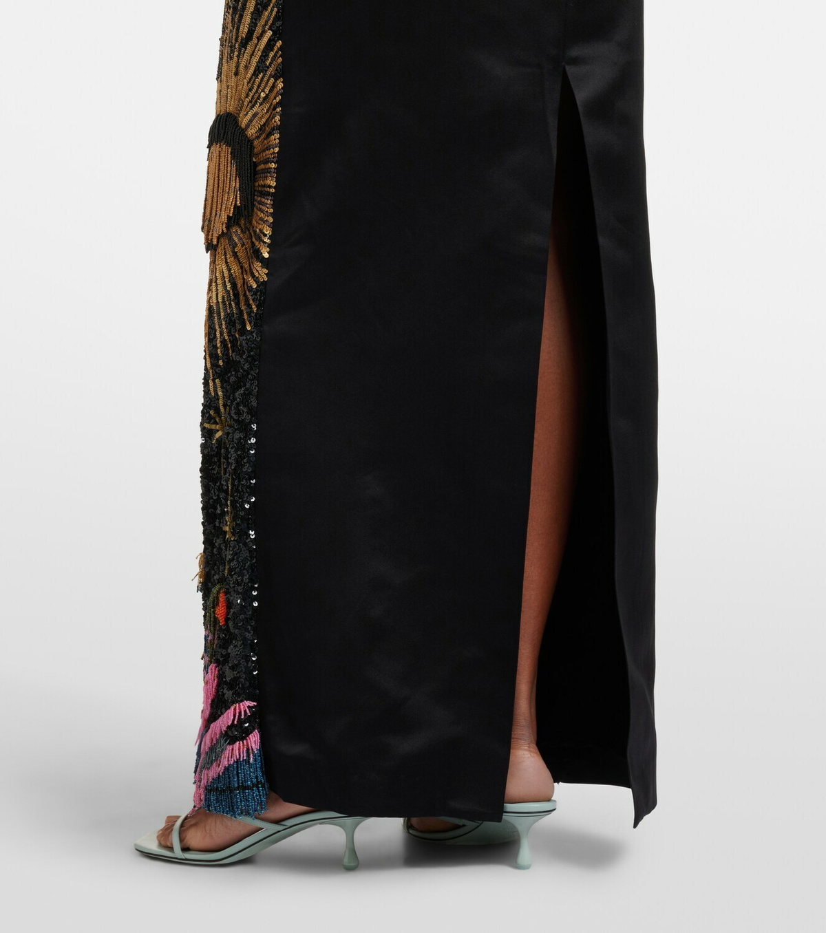 Johanna Ortiz Embellished silk-blend gown