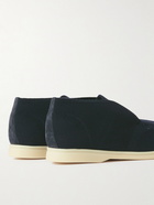 Loro Piana - Open Walk Wish Wool Desert Boots - Blue