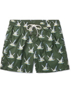 RUBINACCI - Mid-Length Printed Swim Shorts - Green - 46
