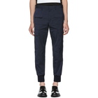 Neil Barrett Navy Rib Cuff Cargo Pants