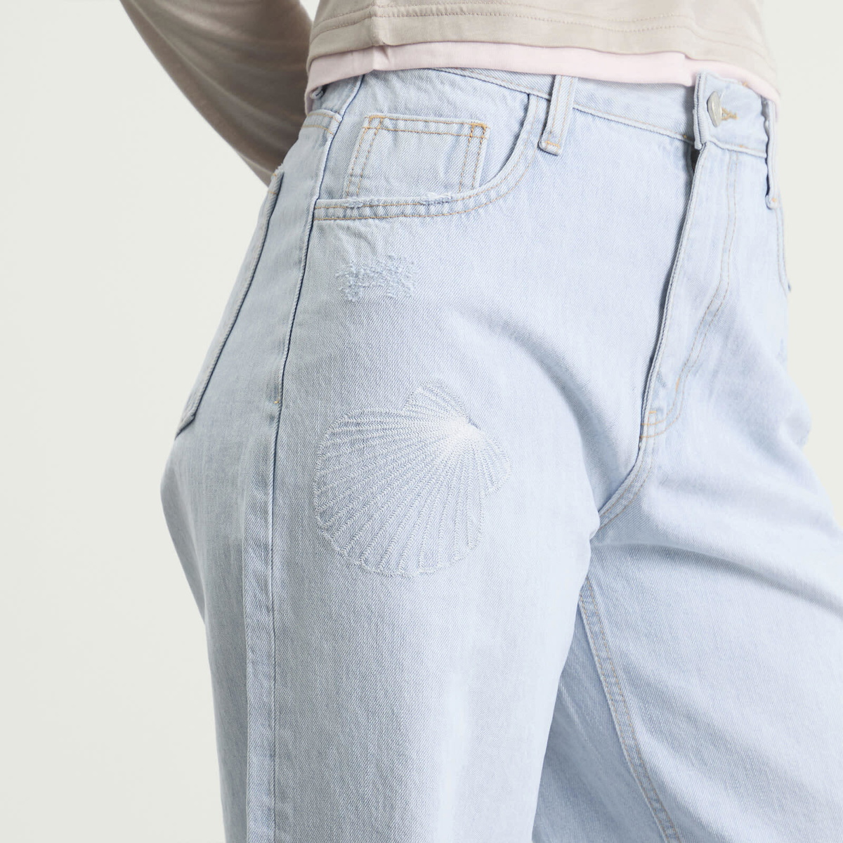 Kijun Women's Seashore Jeans in Light Blue