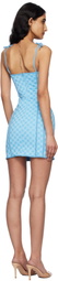 MISBHV Blue Monogram Coquette Minidress
