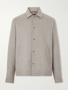 Kiton - Felted Wool-Blend Blouson Jacket - Gray