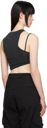 HYEIN SEO SSENSE Exclusive Gray Twisted Crop Tank Top