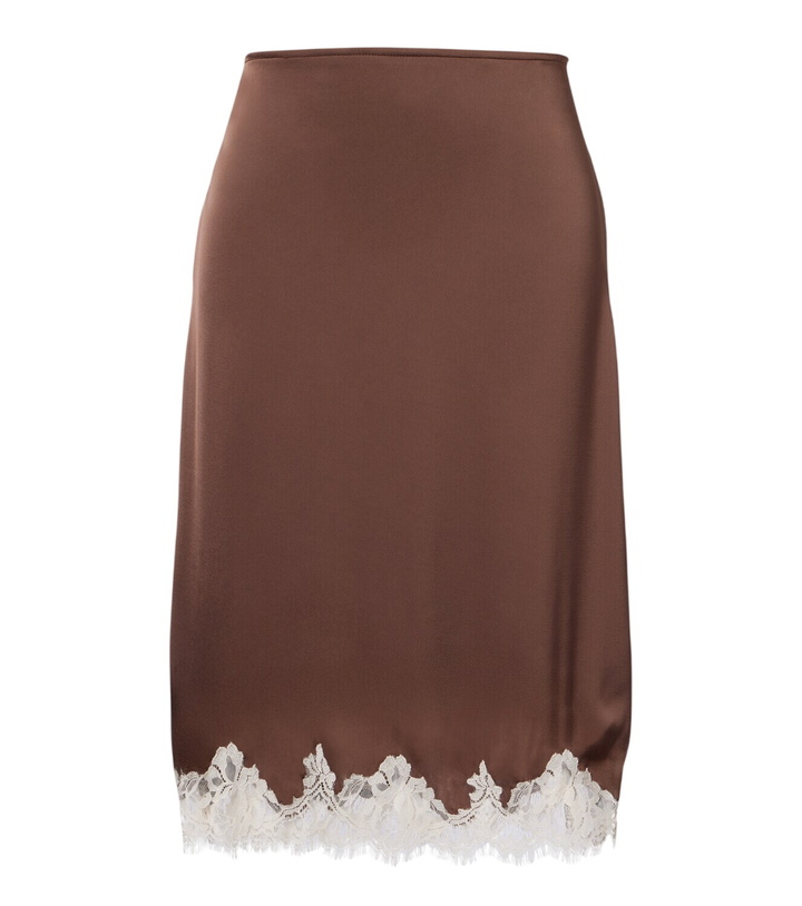 Photo: Faithfull Marisol lace-trimmed midi skirt