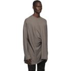 Julius Taupe Twisted Long Sleeve T-Shirt