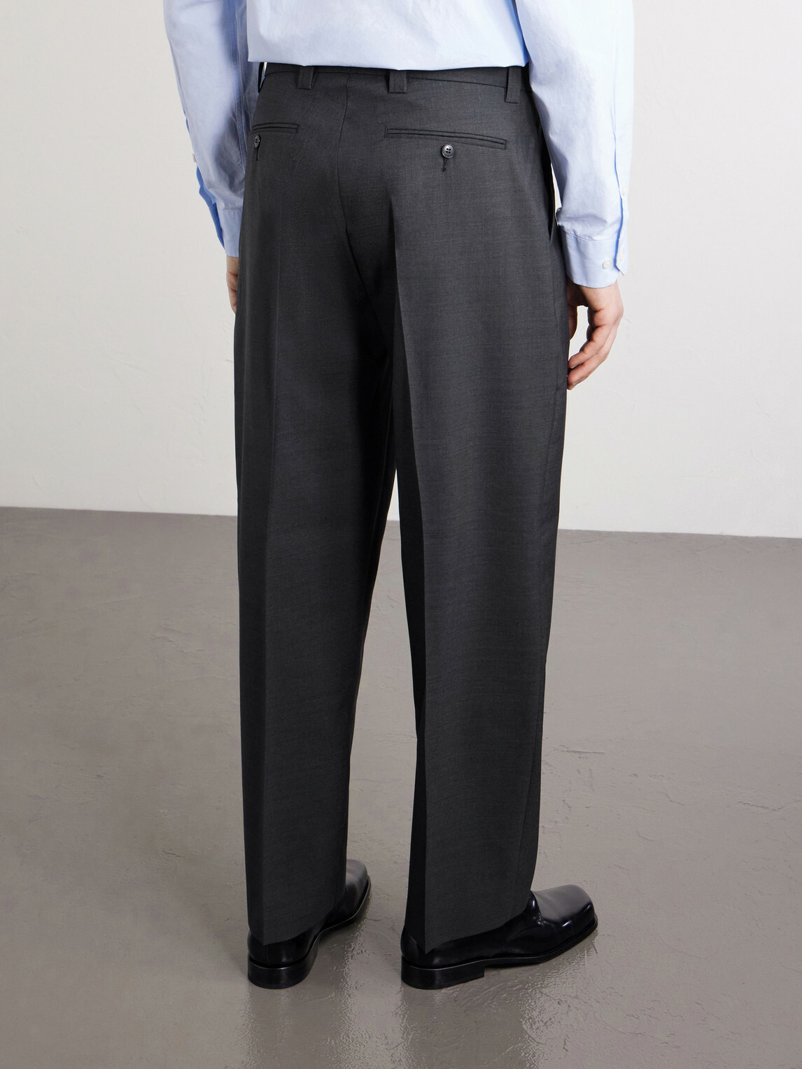 mfpen - Service Pleated Wool Trousers - Gray