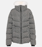 Balmain - Monogram faux fur-trimmed puffer jacket
