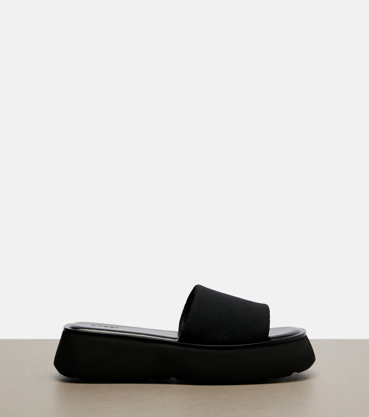 Gucci GG canvas platform slides
