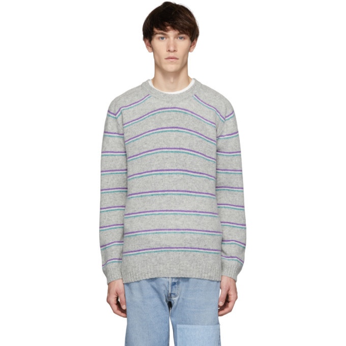 Photo: Noah NYC Grey Three Stripe Sweater