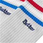 Butter Goods Men's Logo Stripe Sock in Grey