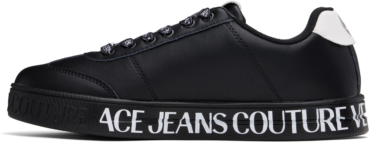 Versace Jeans Couture Black Logo Court 88 Sneakers Versace