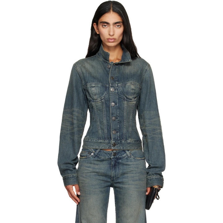 Photo: Balenciaga Blue Corseted Denim Jacket