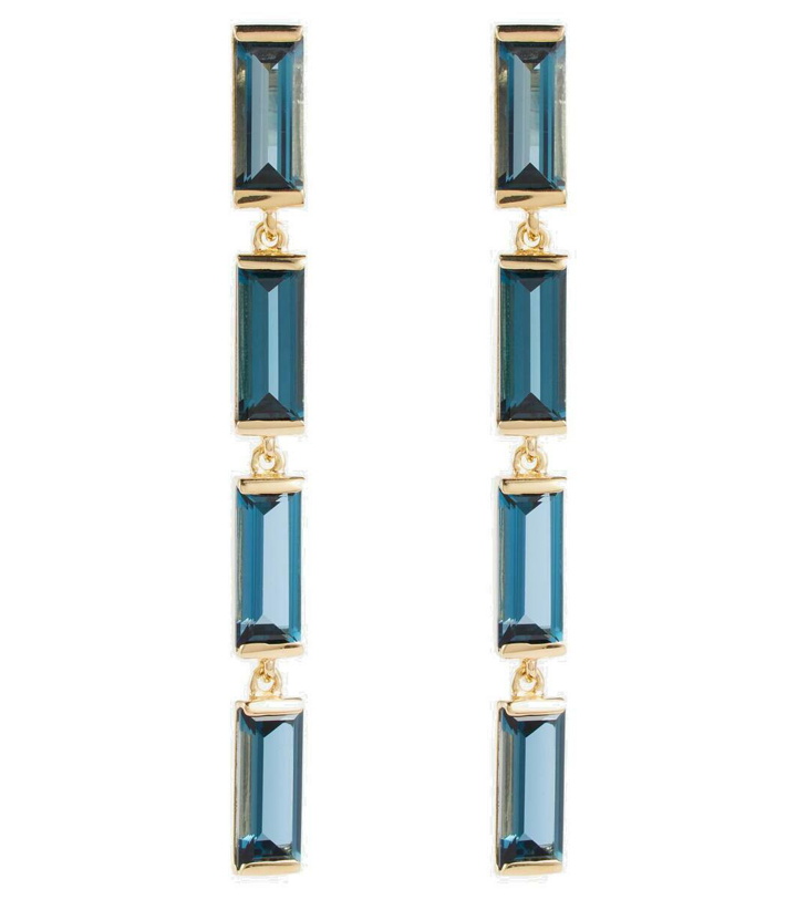 Photo: Aliita Deco Maxi 9kt gold drop earrings with topaz