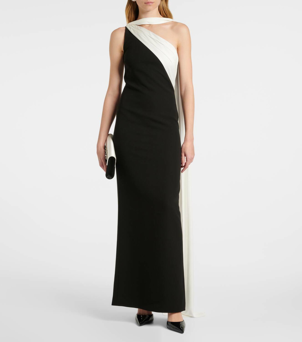 Roland Mouret Scarf-detail one-shoulder gown