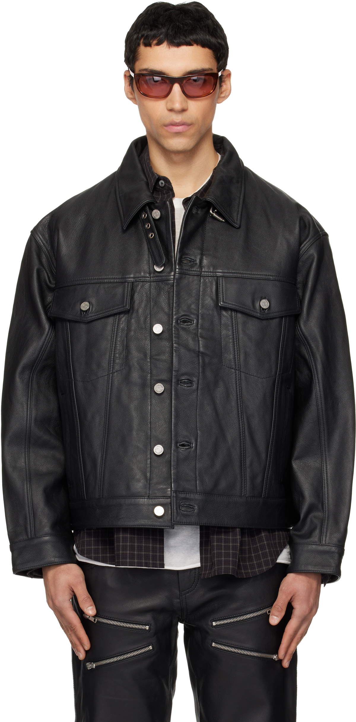 Deadwood Black Velar Leather Jacket Deadwood