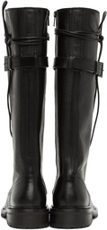 Ann Demeulemeester Black High Combat Boots