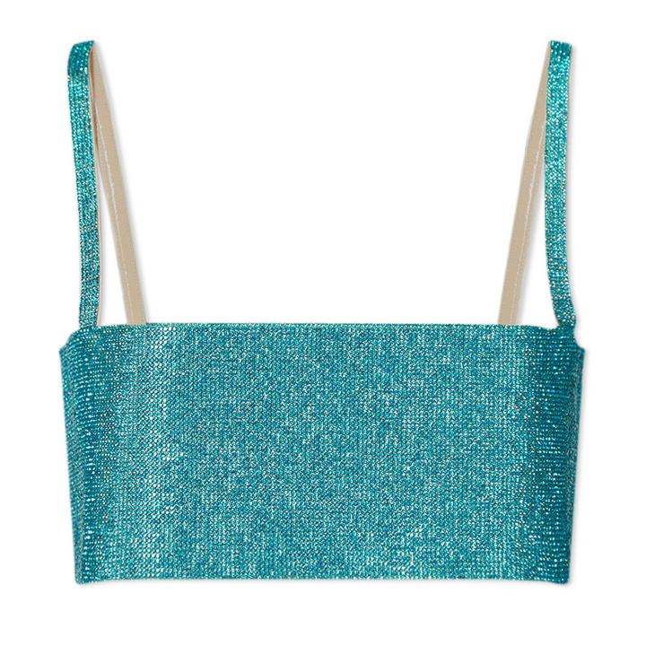 Photo: Nué Studio Women's Charlotte Crop Top in Aquamarine Blue