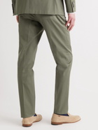 Canali - Kei Slim-Fit Tapered Stretch-Cotton Twill Suit Trousers - Green