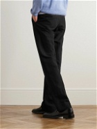 Auralee - Straight-Leg Cotton and Linen-Blend Twill Trousers - Black