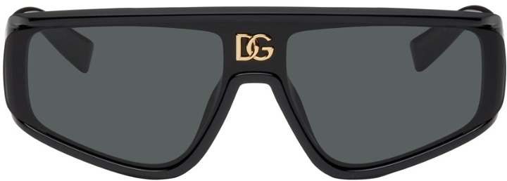 Photo: Dolce & Gabbana Black Visor Sunglasses
