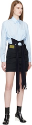 MM6 Maison Margiela Black Wool Miniskirt