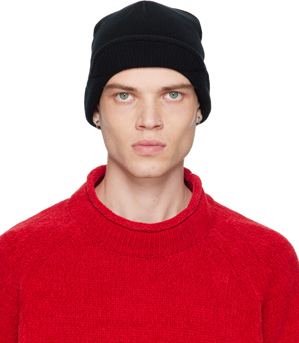 Stone Island Shadow Project Black Wool Alpaca Beanie Stone Island Shadow Project