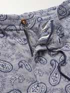 UNIVERSAL WORKS - Paisley Cotton-Jacquard Shorts - Blue