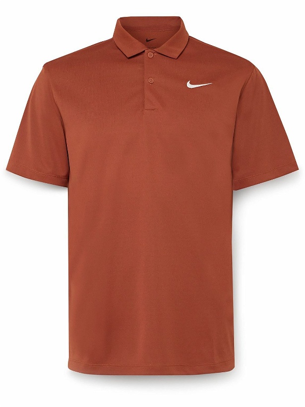 Photo: Nike Tennis - NikeCourt Logo-Embroidered Dri-FIT Tennis Polo Shirt - Brown