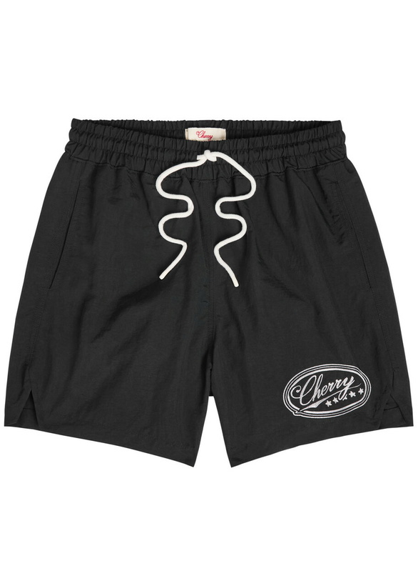 Photo: Cherry Los Angeles Five Star Logo-embroidered Nylon Swim Shorts Black