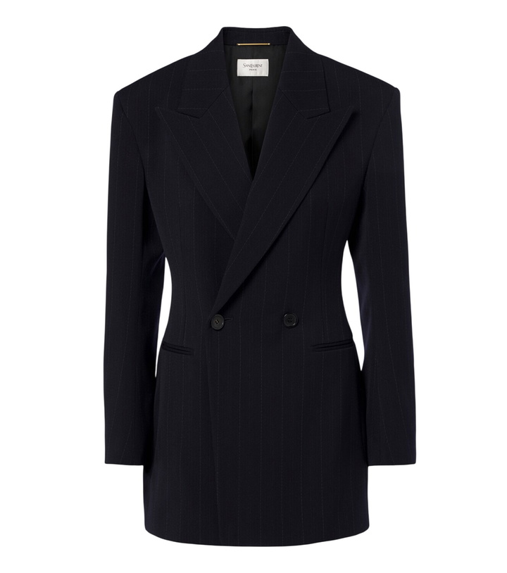 Photo: Saint Laurent Chalk stripe double-breasted wool blazer