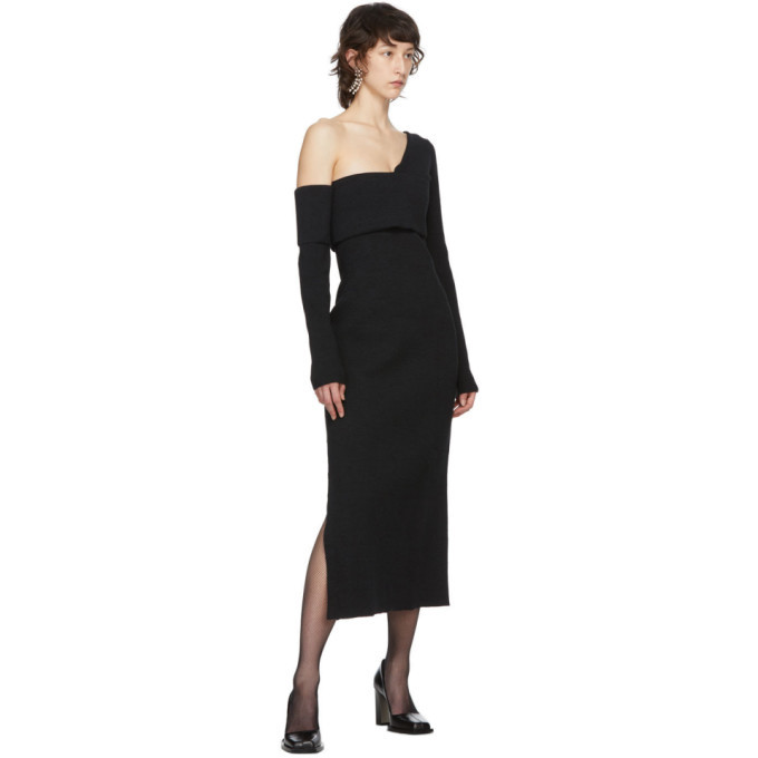 Proenza Schouler Black Silk Bandagey Knit Dress Proenza Schouler