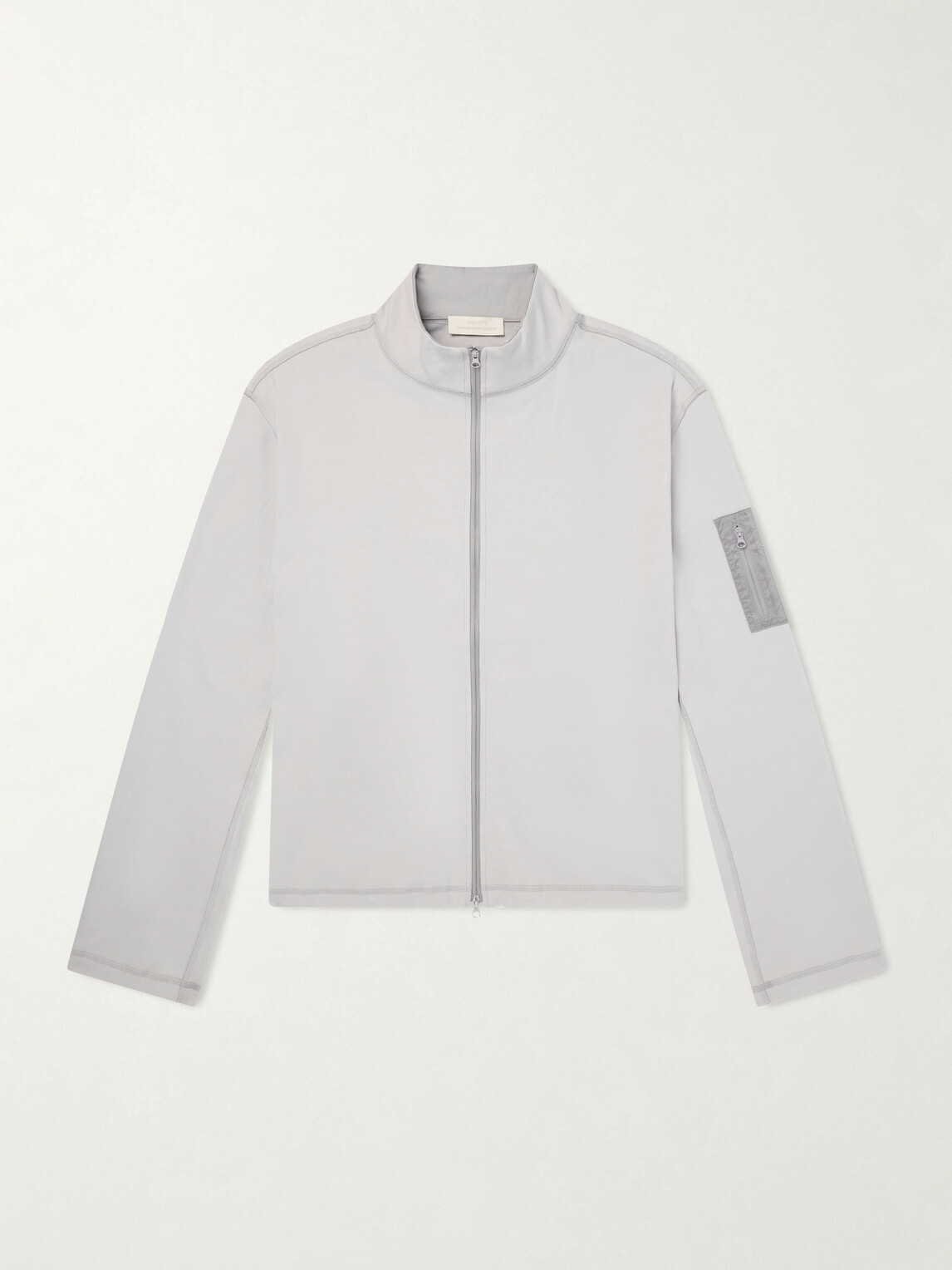 Amomento - Cotton Zip-Up Sweater - Gray