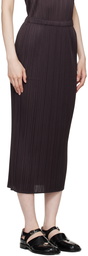 PLEATS PLEASE ISSEY MIYAKE Black Monthly Colors April Midi Skirt