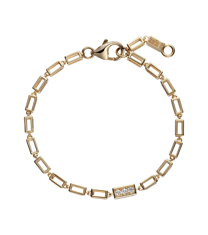 Photo: Suzanne Kalan Block-Chain 18kt gold bracelet with diamonds