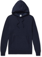 ASPESI - Cotton, Cashmere and Wool-Blend Hoodie - Blue