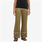 Palm Angels Women's Paisley Pajama Pants in Green