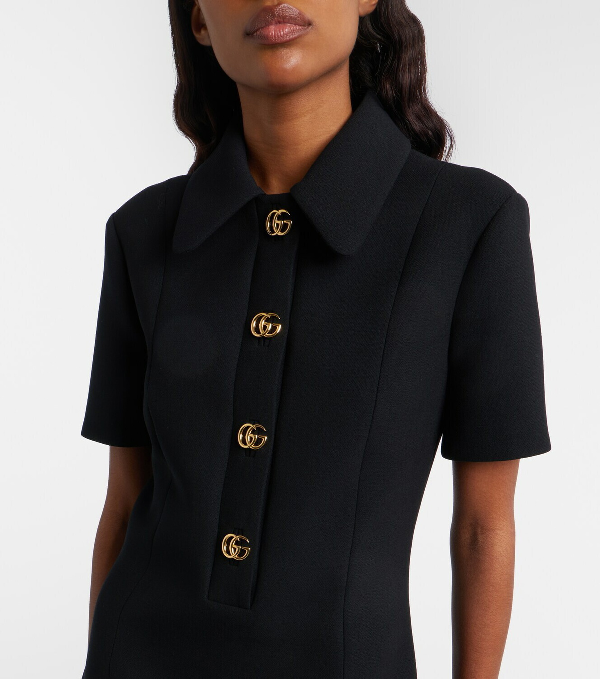 Gucci Double G wool crêpe minidress