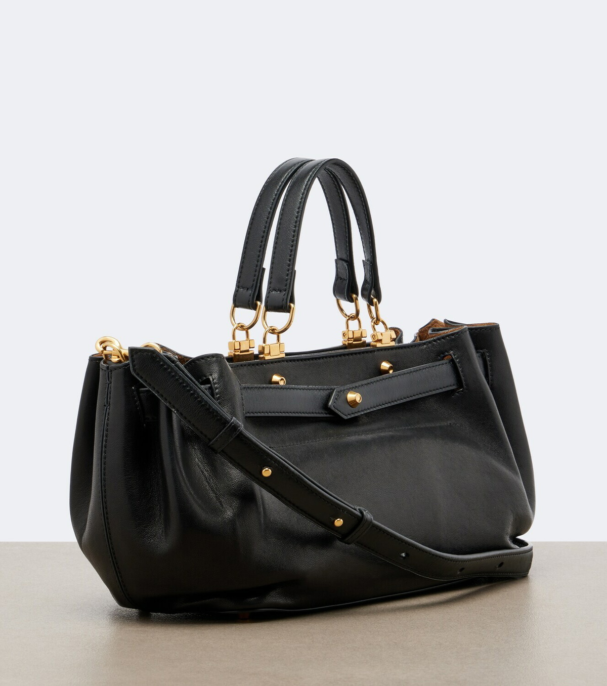 Balenciaga Fan Small leather top-handle bag