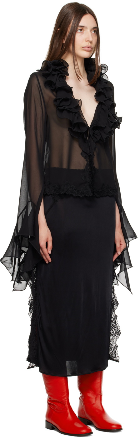 VAILLANT Black FrouFrou Blouse