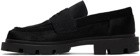 Maison Margiela Black Calf-Hair Loafers